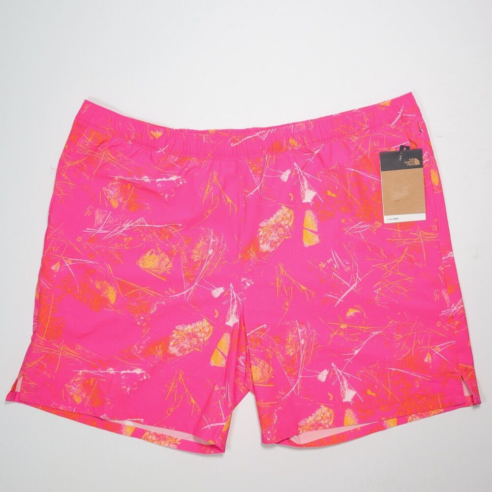 The North Face Wander Shorts Pink Glo Valley Print Men’s XXL 2XL